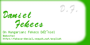 daniel fekecs business card